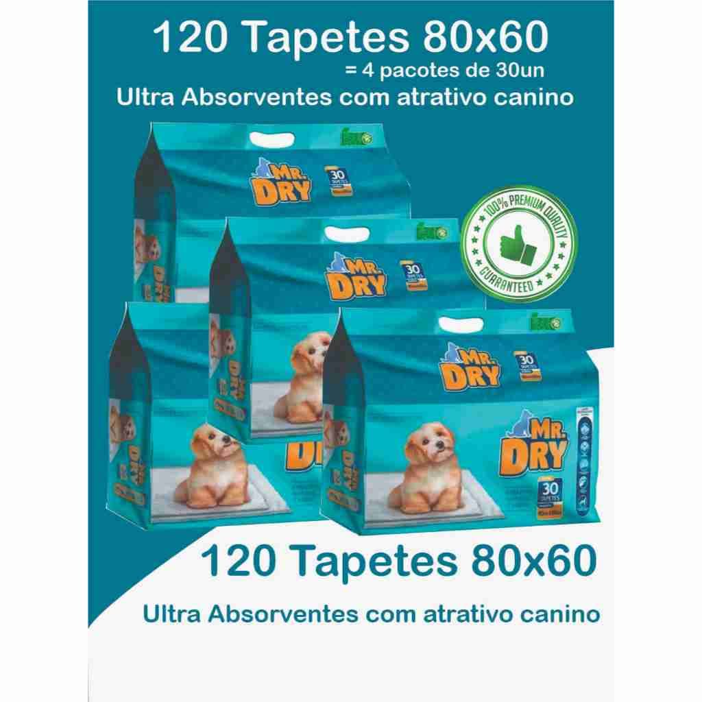 Tapete Higiênico Para Cão Cães Cachorro Cachorros MR DRY 80x60
