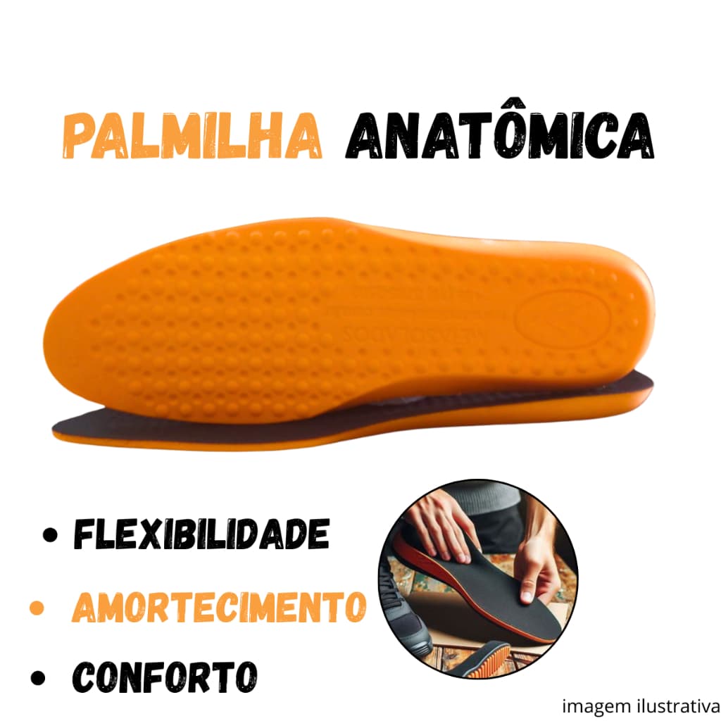 Palmilhas Ortopedica Anatomica P.U flexibilidade amortecimento conforto