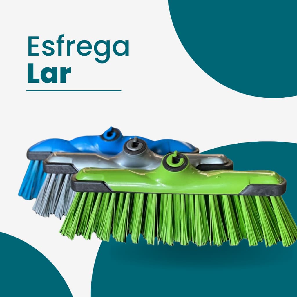Vassoura Esfrega Lar Plus | Cerdas Resistentes Limpeza de Pisos Rústicos e Áreas Internas e Externas
