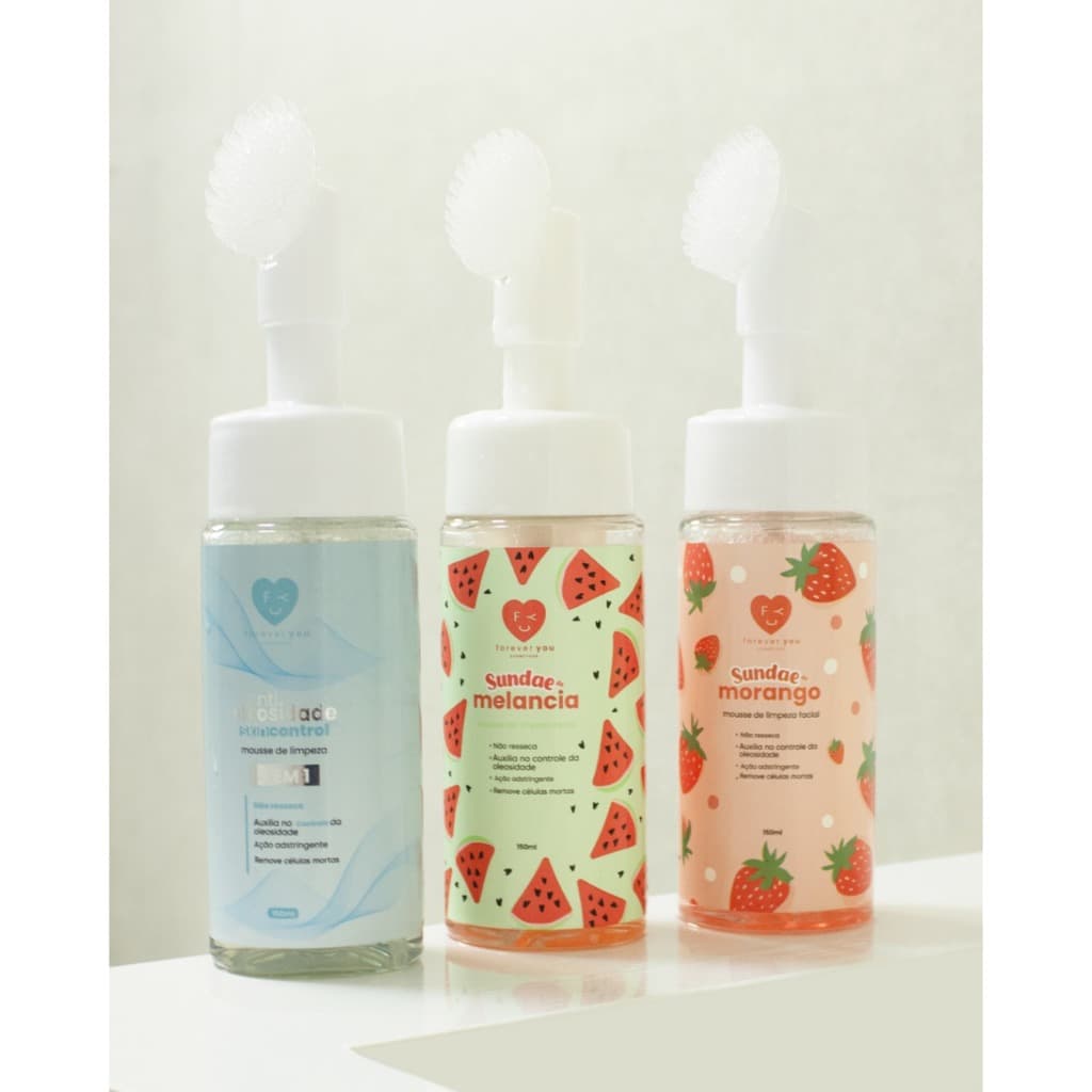 Kit 3 Sabonetes Mousse De Limpeza Facial 150ml Forever You