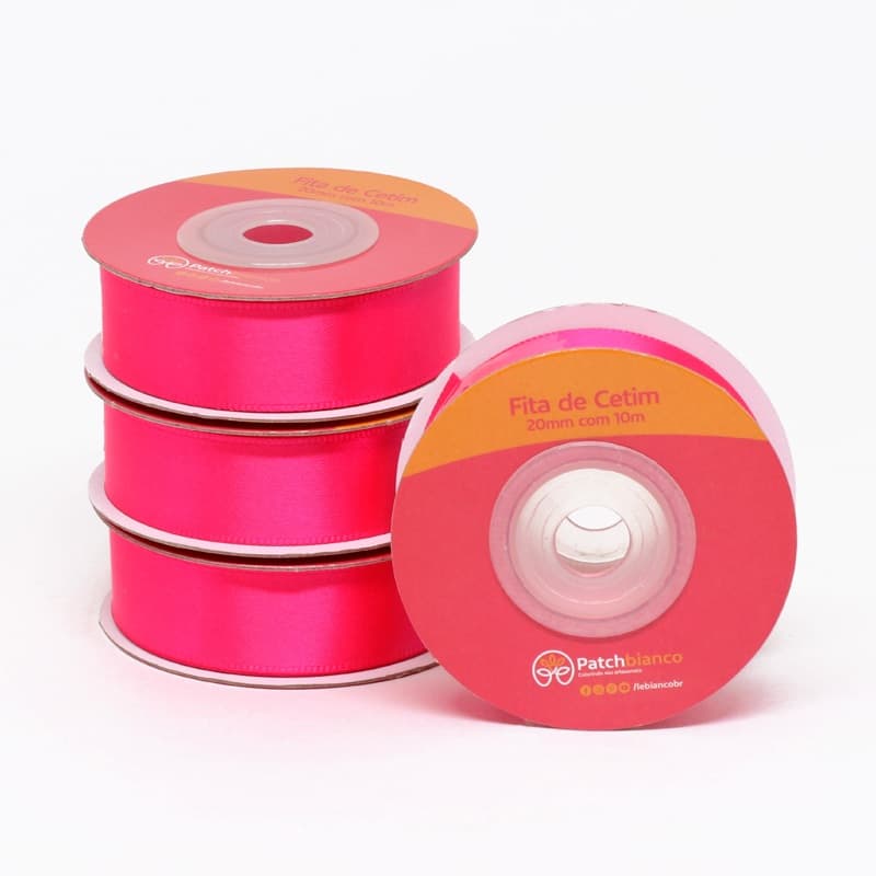 Fita de Cetim Pink - 10m x 20mm