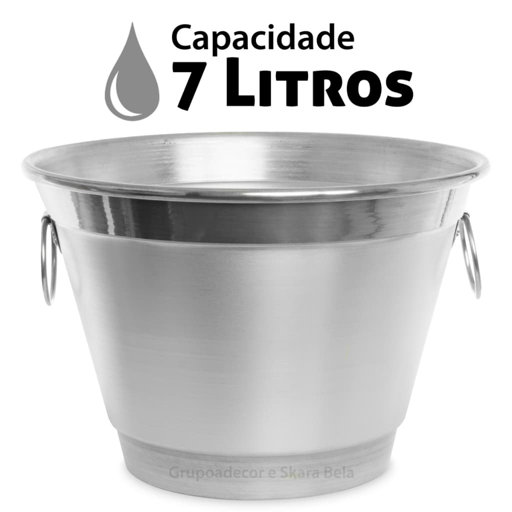 Kit 10 Balde De Gelo E Cerveja Em Alumínio Capacidade 7L Para Bares, Lanchonete, Edícula, E Eventos