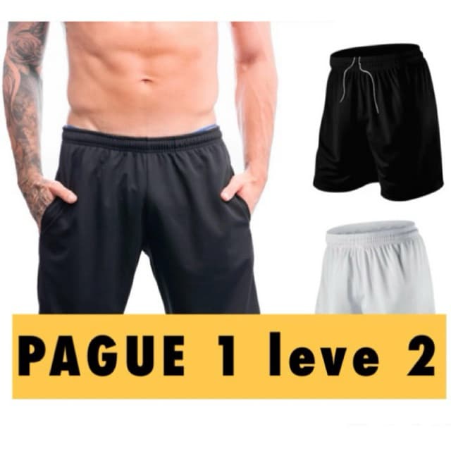 kit 2 shorts mauricinho bermuda masculina dryfit básica treino corrida dia dia