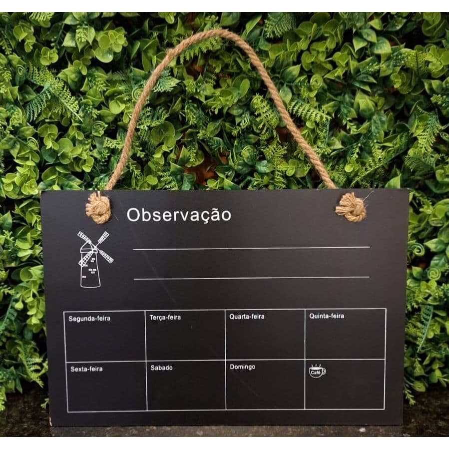 Quadro Lousa Planner com Giz Placa lista tarefas