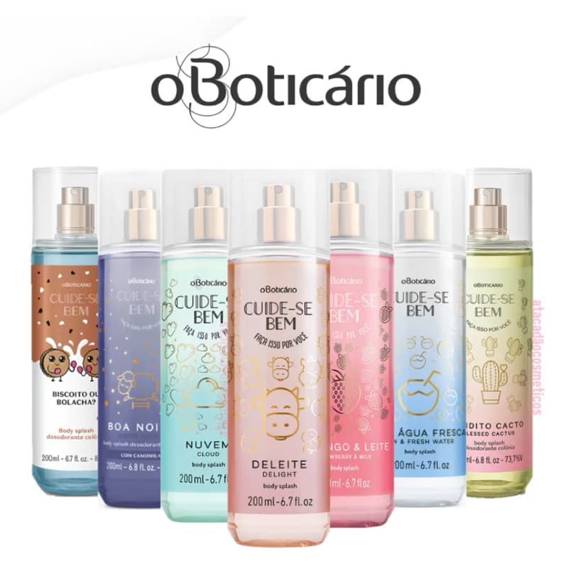 Body Splash Colônia Cuide-Se Bem O Boticário - Escolha sua Fragrância