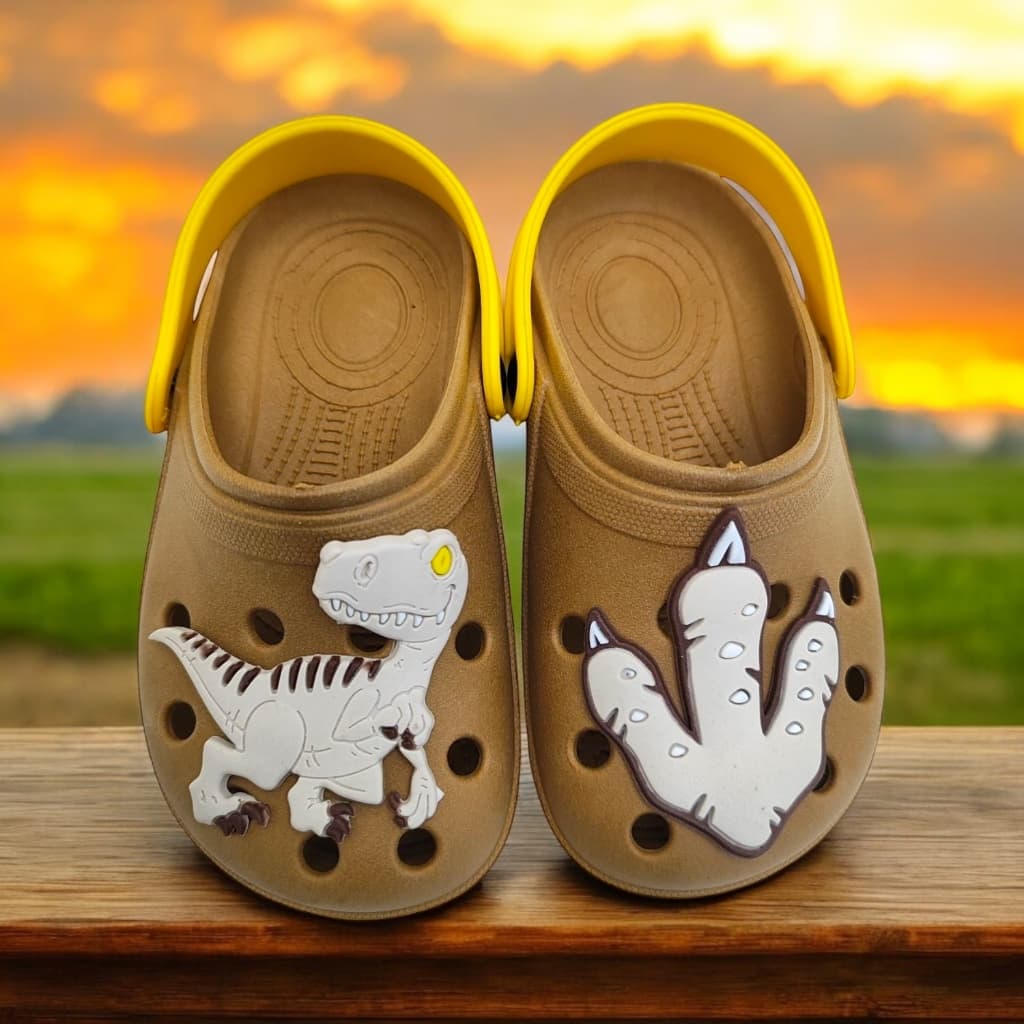 Sandália Infantil Menino Dinossauro Pata Chinelo Babuche Leve Confortável