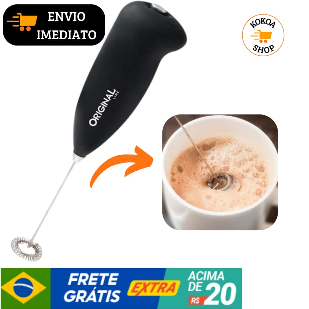 Misturador de Bebidas Elétrico Mini Mixer Drinks Leite Ovos Bebidas em Geral Misturador Bebida