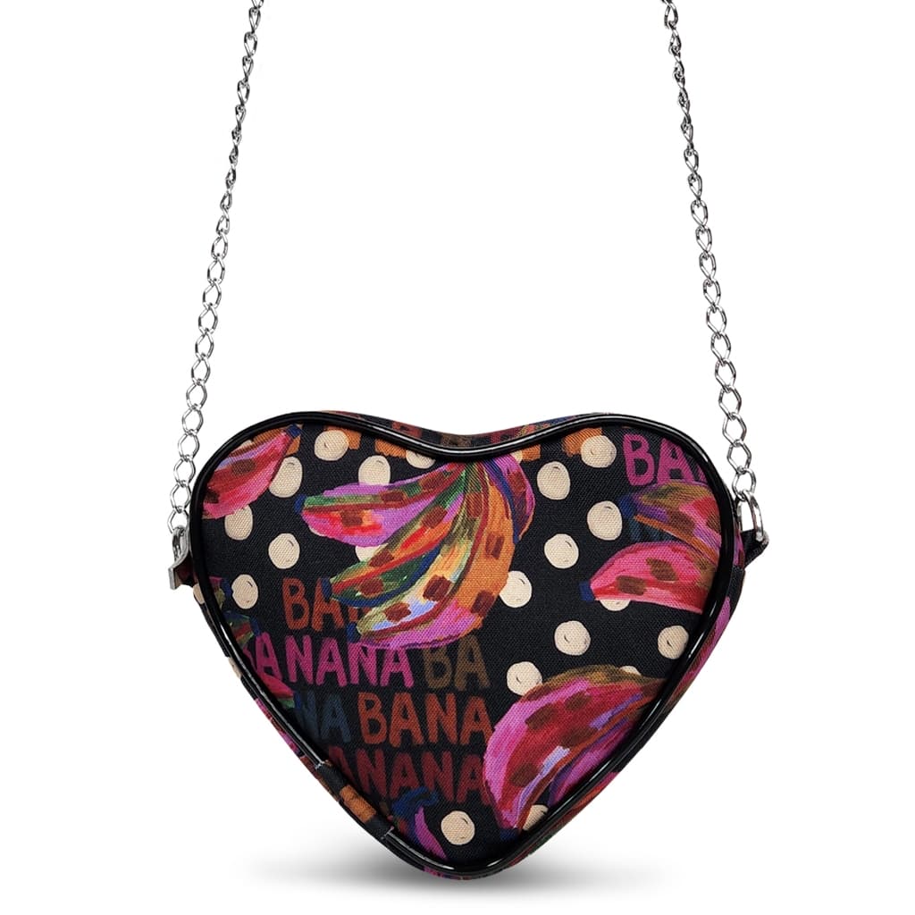 Bolsa  Coraçao Feminina Transversal De Corrente De Lado E Ombro De Luxo Pequena