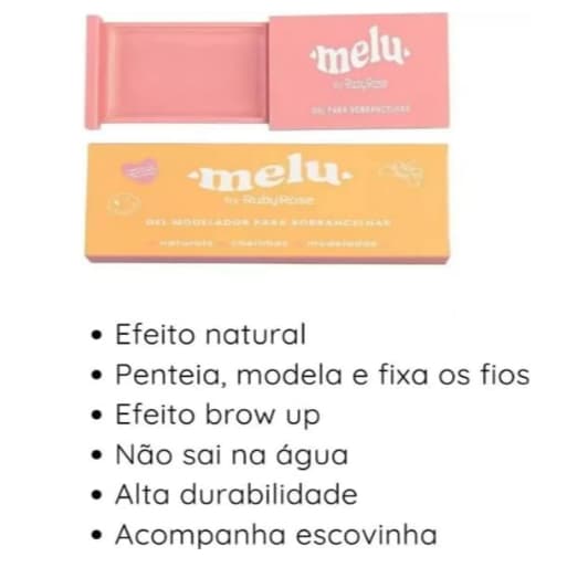 KIT 2 GEL MODELADOR DE SOBRANCELHAS MELU BY RUBY ROSE
