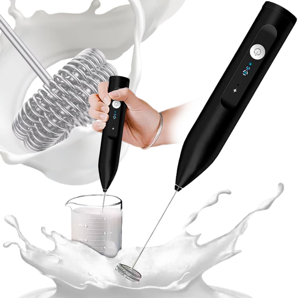 Batedor Misturador Mixer Elétrico Bivolt Bebidas Leite Café Bolo Milk Shake Clara de Ovos 2 em 1