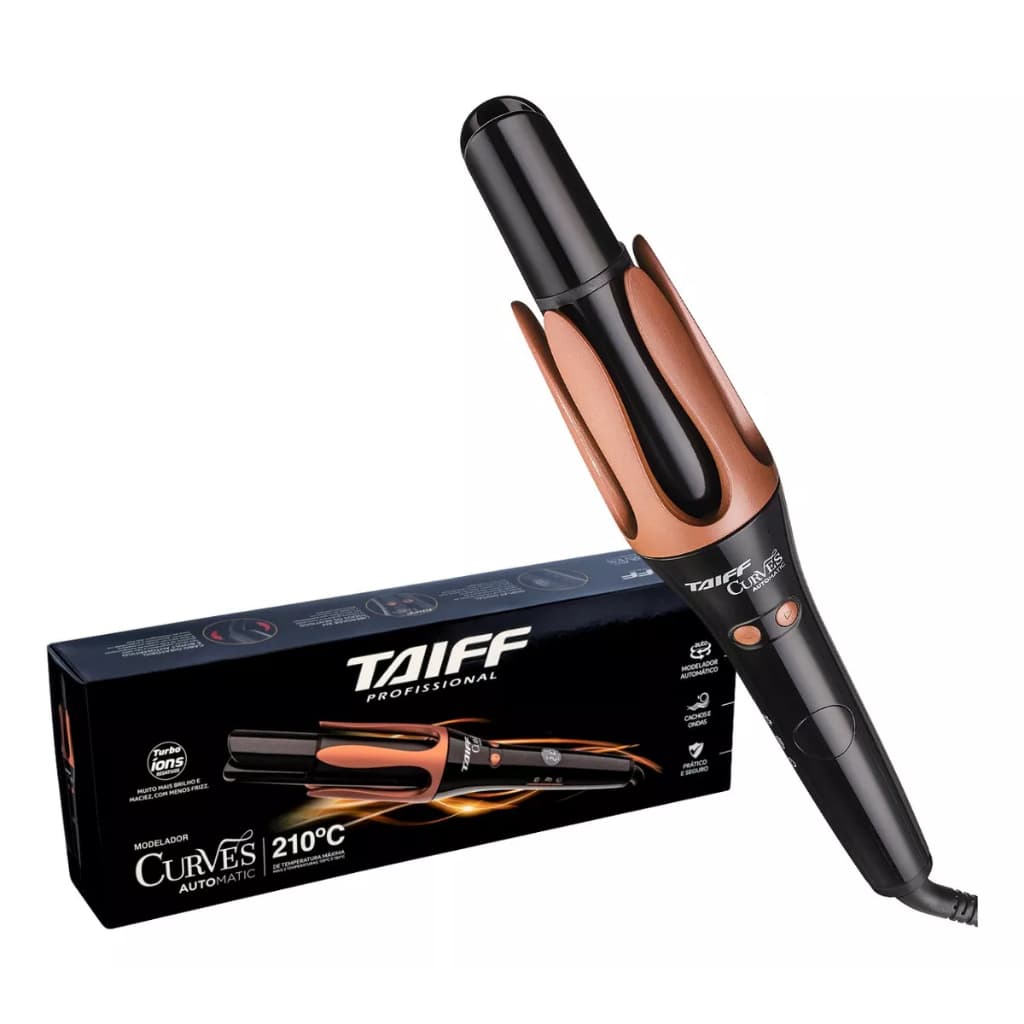 Modelador De Cachos Taiff Curves Automático 32mm Preto Bivolt
