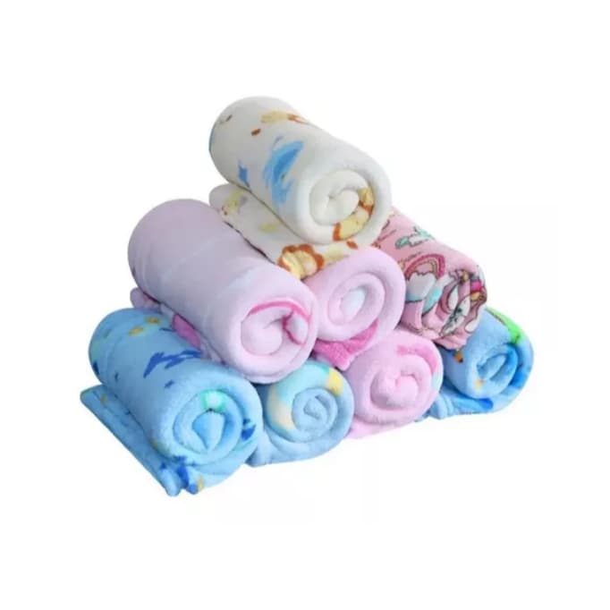 Kit 3 Mantas Bebê Cobertor Infantil Microfibra Estampada Quentinha 80x100 cm