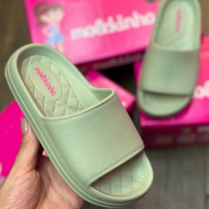 Chinela Infantil Menina Nuvem Slide Molekinha Moleca