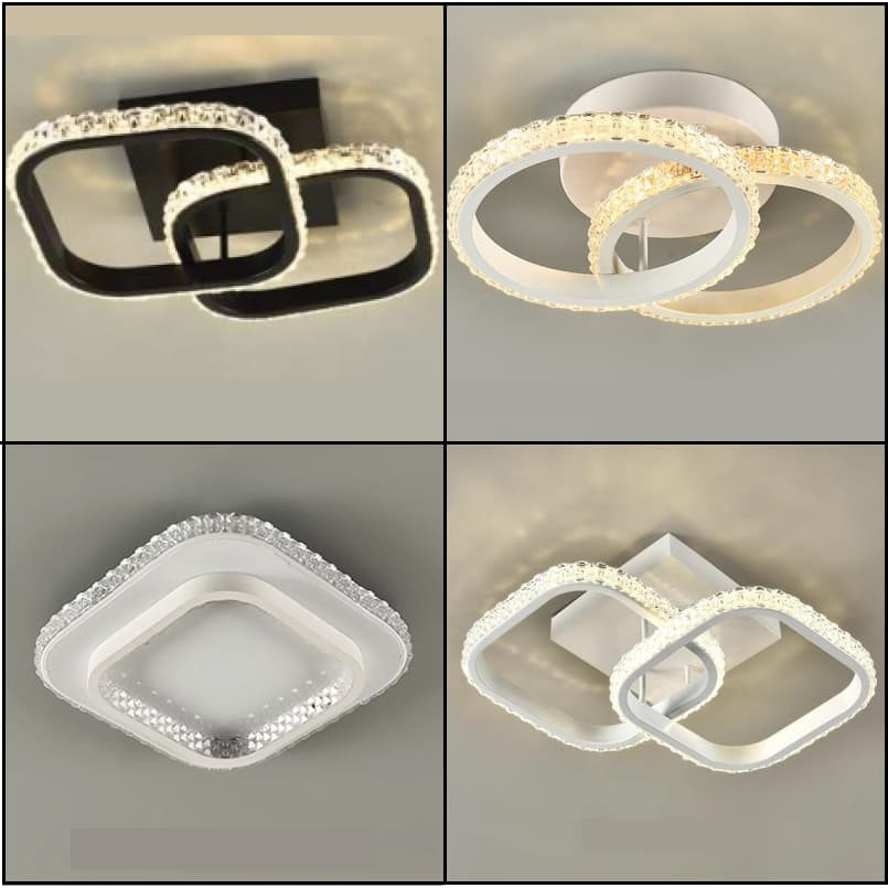 Luminária Plafon Moderno, Tipo Cravejado, Para Sala Quarto, Cozinha, Corredor