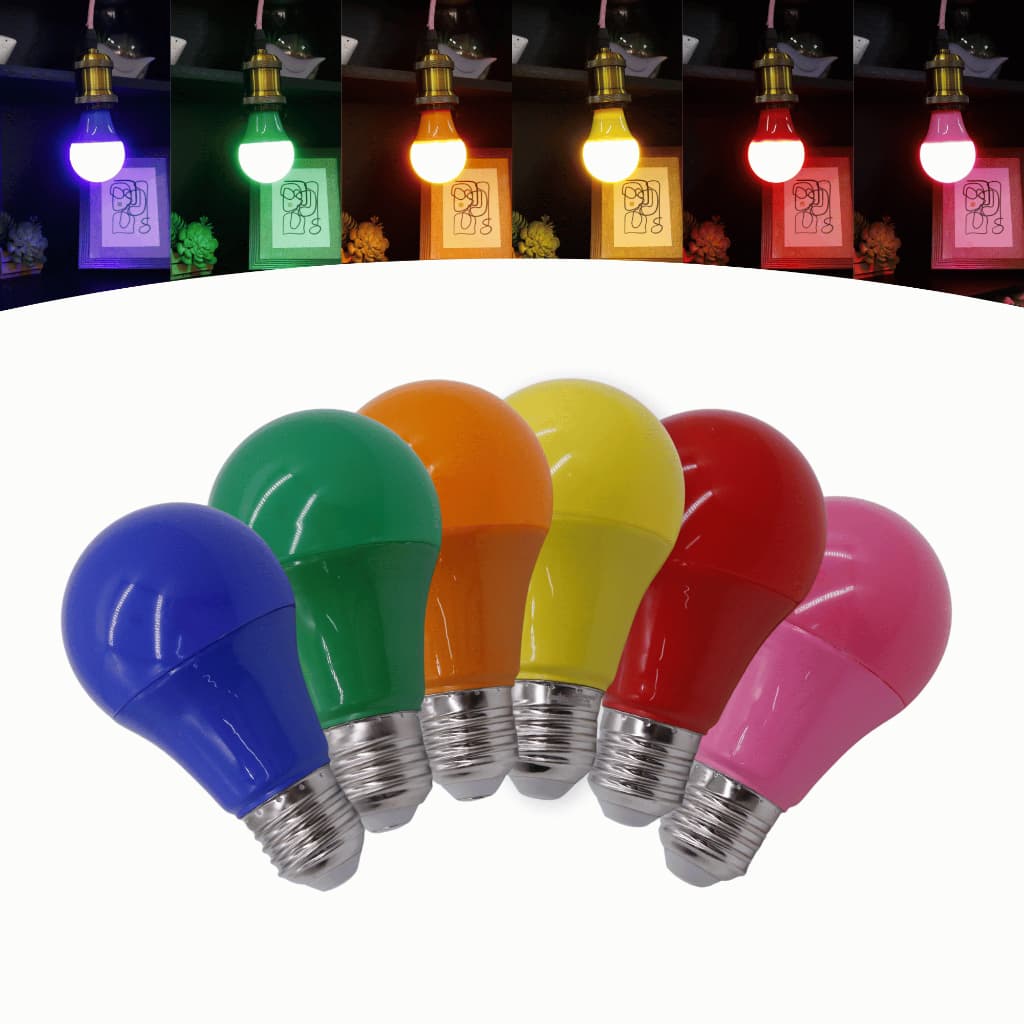 Kits Lâmpada Led 9w A60 Bulbo Soquete E27 110v/220v Bivolt Luz Colorido Forte