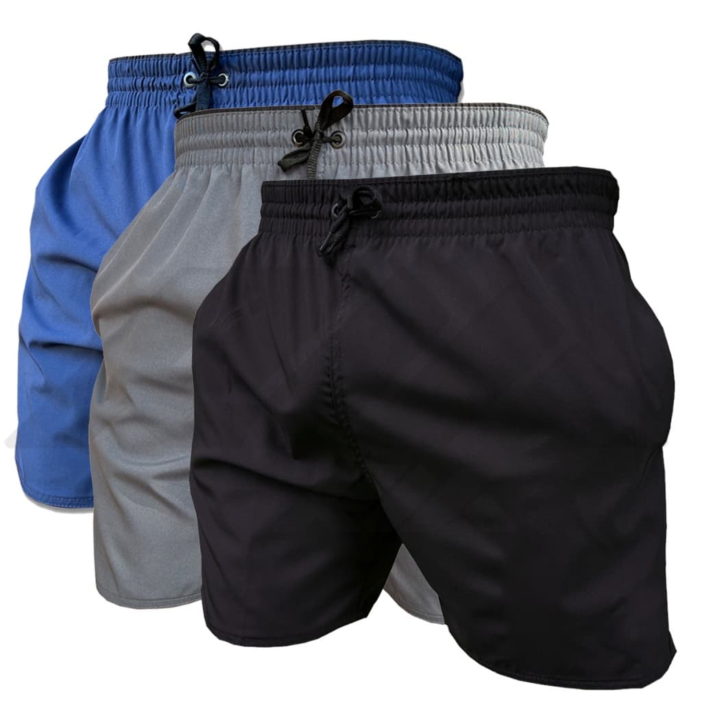 Short Dry fit Kit com 3 Bermudas Promoção