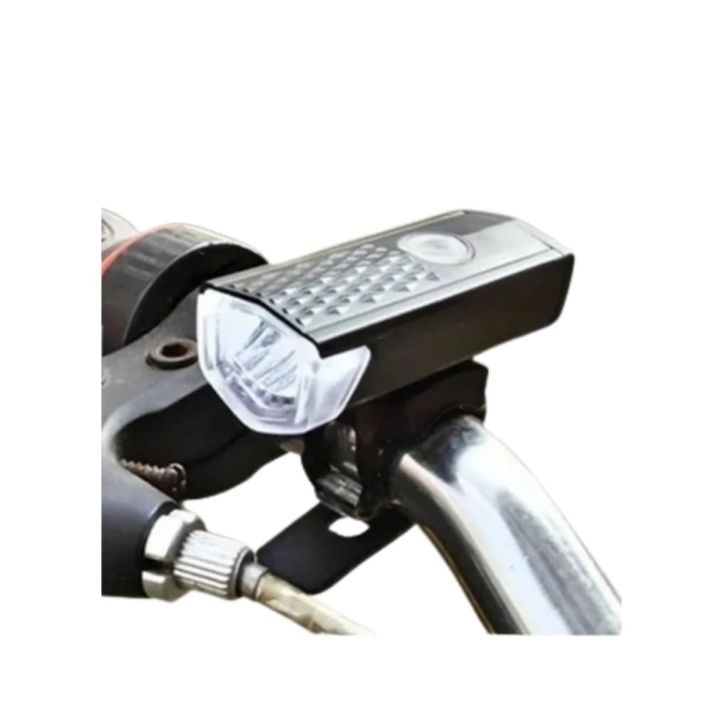 Lanterna de Bicicleta LED 300 Lumens USB Recarregável Compacta e Potente