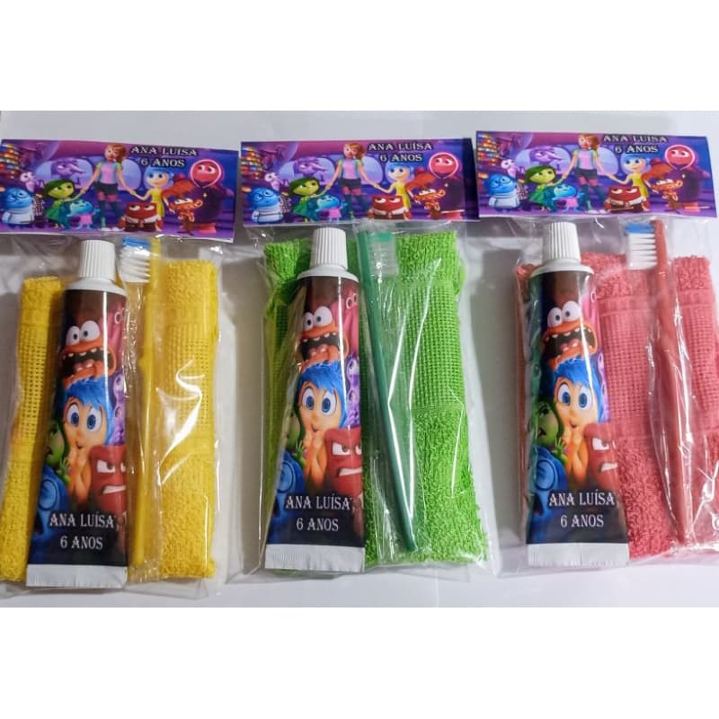 kit higiene bucal personalizado no tema desejado 30 unidades