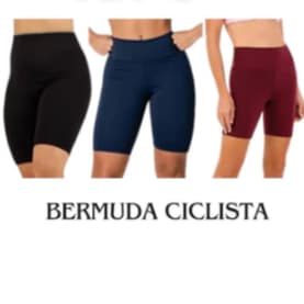 Kit 5 Bermuda Suplex grosso feminina não fica transparente