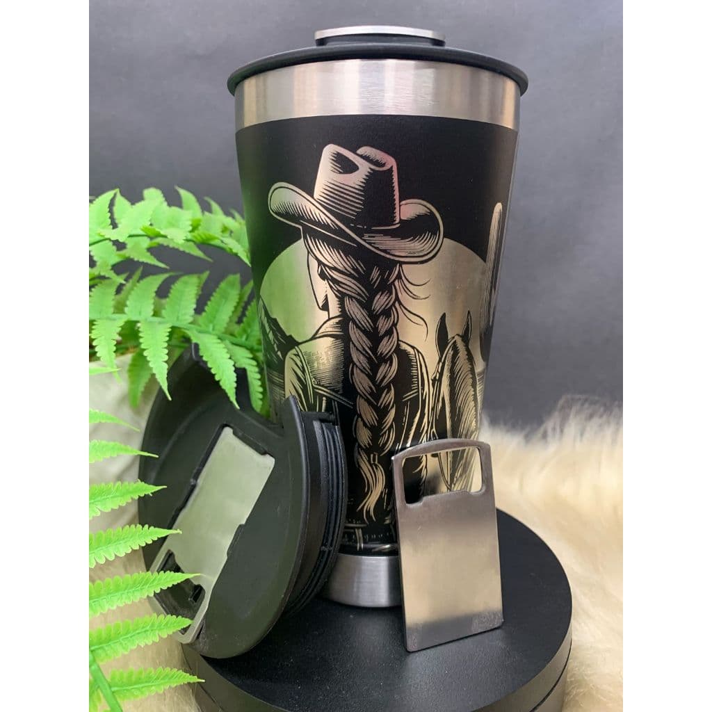 Copo Térmico Personalizado Gravado em 360 Graus - Tema CowGirl - Copo único