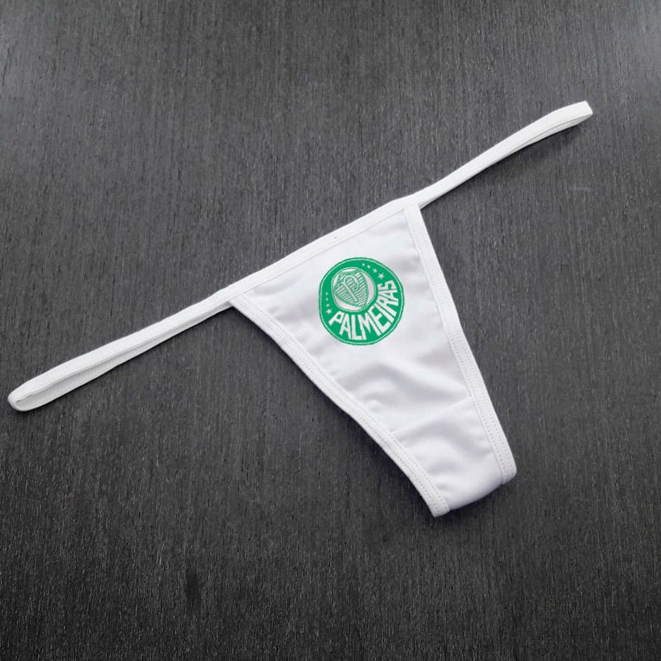 Calcinha Palmeiras Fio Dental Verde Sociedade Esportiva Mancha Verdão SEP Time Palestra Italia Porco