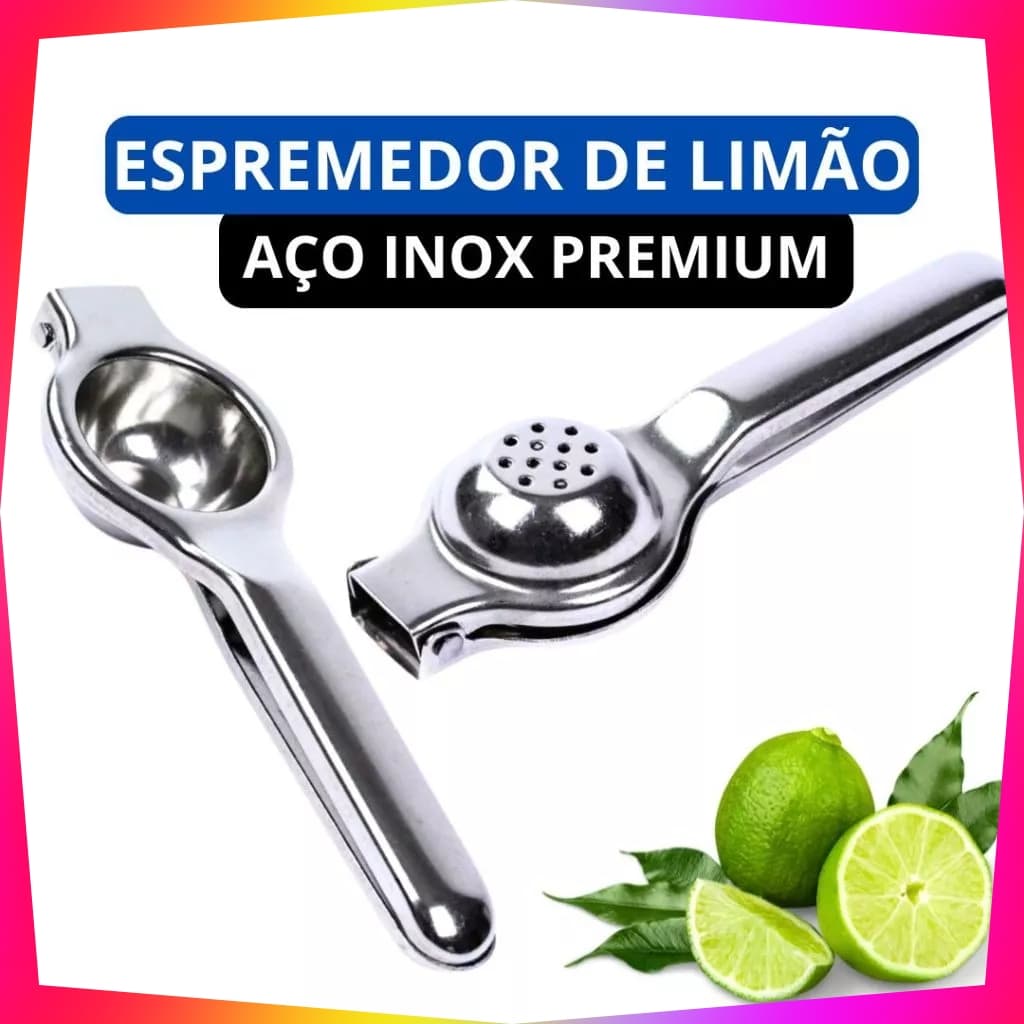 Kit 2 Espremedor De Limão Em Aço Inox INDUSTRIAL ALTAMENTE RESISTENTE