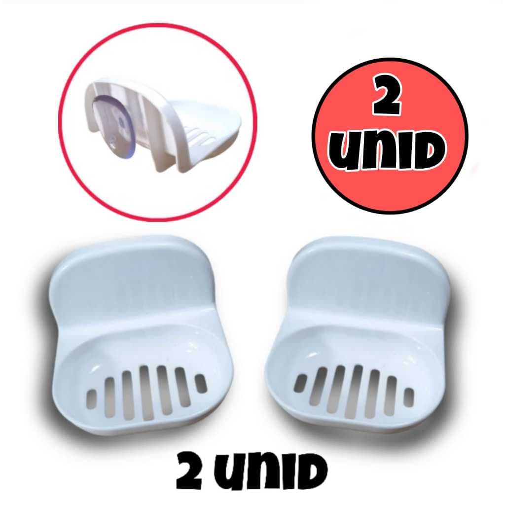 Saboneteira porta sabonete com ventosa KIT 2 unidades porta sabonete