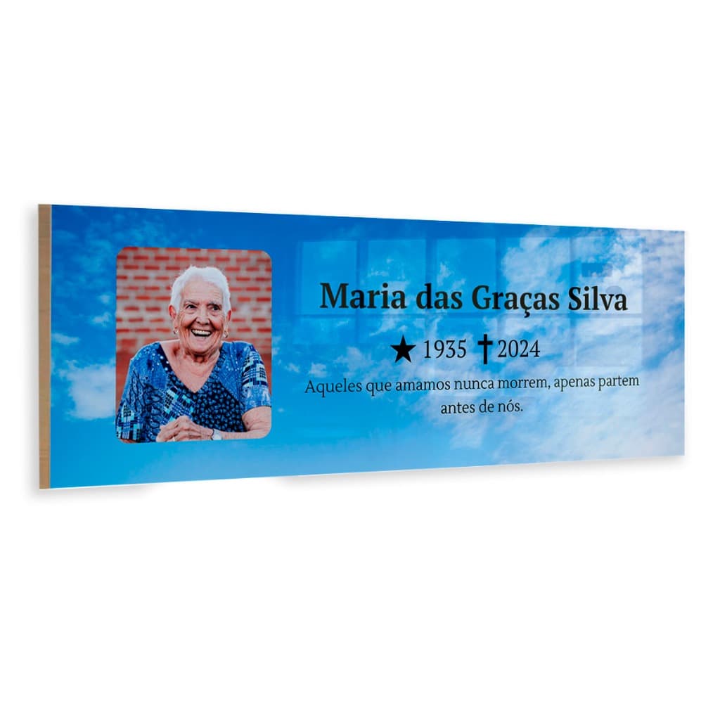 Placa Homenagem Lápide 10x30 Cemitério Gavetários Túmulo Finados Jazigo Diversos Modelos