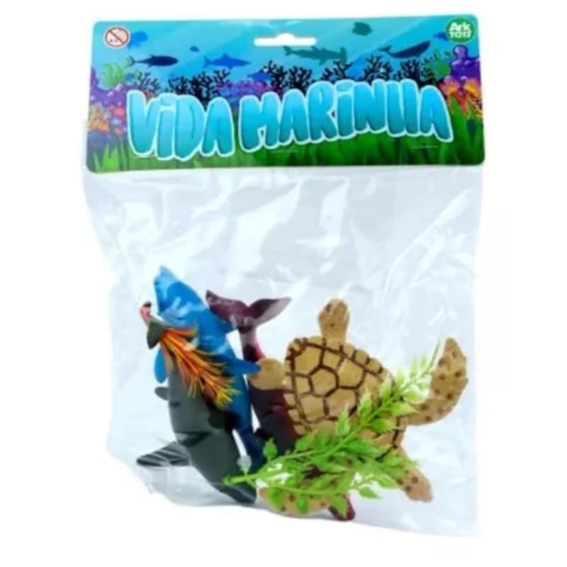 cartela de animais marinhos com 4 unidades