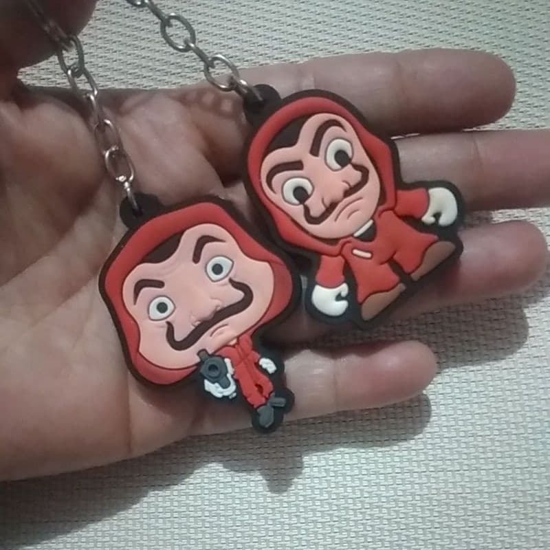 Chaveiro Emborrachado Lá casa de Papel Personagem