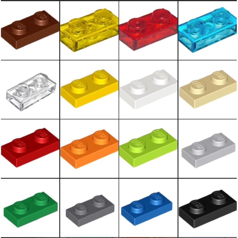 Lego plate 1x2 escolha a cor (modelo 3023) pack c/ 30pcs Lego peças originais