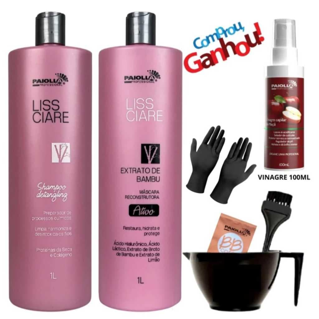 Paiolla  Anti-Frizz Bambu Sem Formol 2x1000 Ml