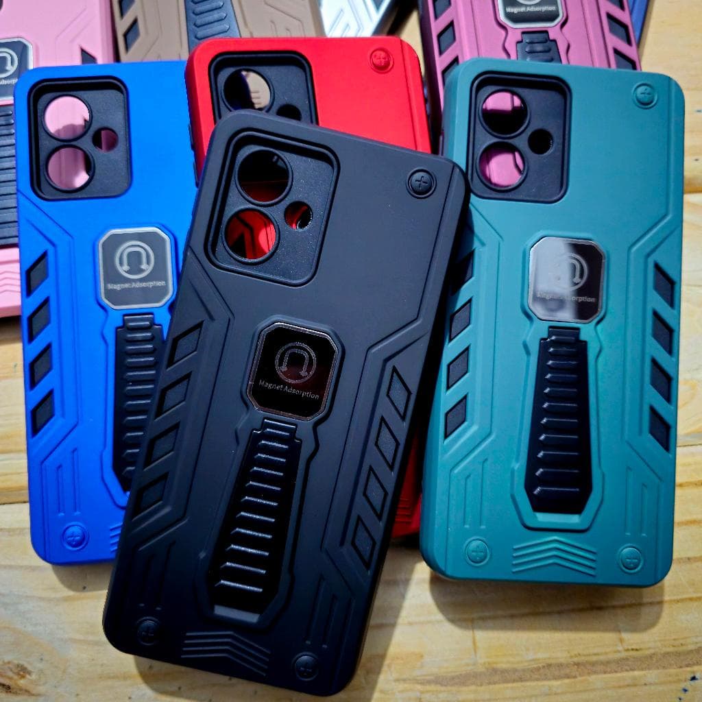 Capa capinha anti impacto silicone com Suporte para Motorola Moto G55 / Capinha Para Motorola Moto G55 - Magnético 2.0