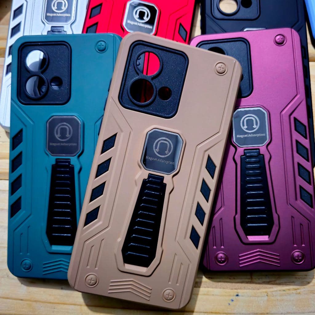 Capa capinha anti impacto silicone com Suporte para Motorola Moto G84 / Capinha Motorola Moto G84 - Magnético 2.0