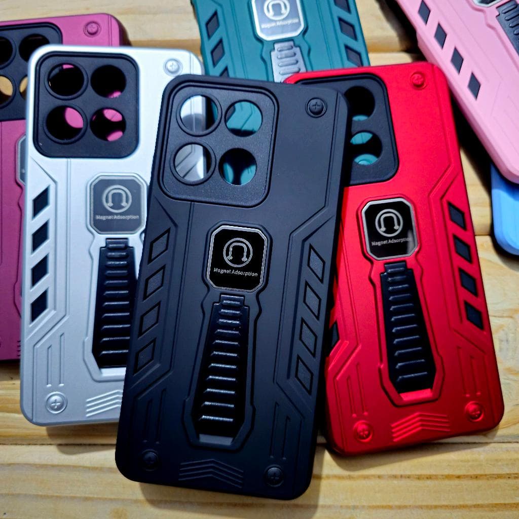 Capa capinha anti impacto silicone com Suporte para Motorola Moto G15 / Capinha Para Motorola Moto G15 - Magnético 2.0
