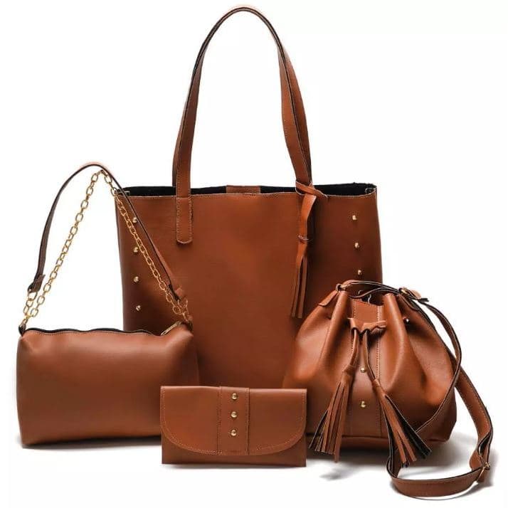Kit 4 Bolsa Feminina Sacola Carteira Feminina Ombro Tiracolo Bolsas Femininas Meninas Carteira Bolsas Transversal