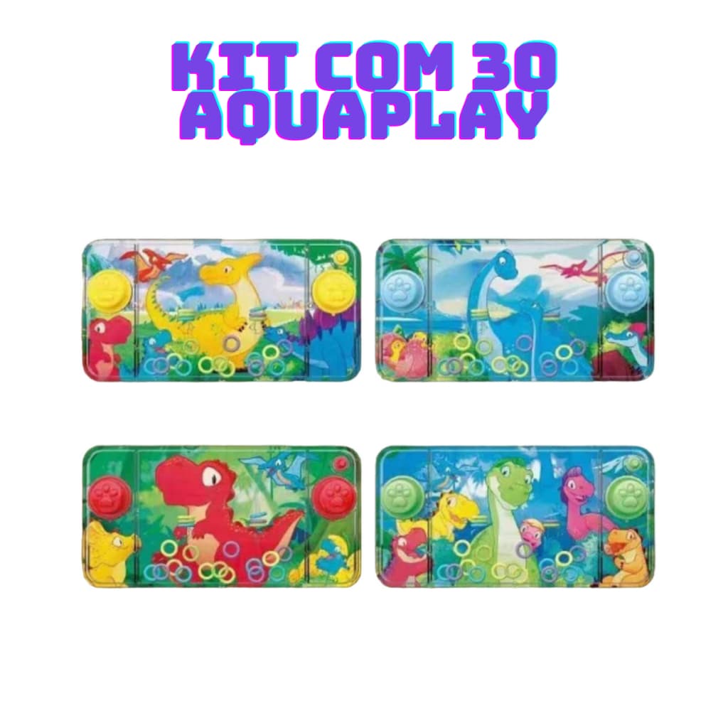 Kit com 30 unidades de Aquaplay (15 Sereia e 15 Dinossauro)