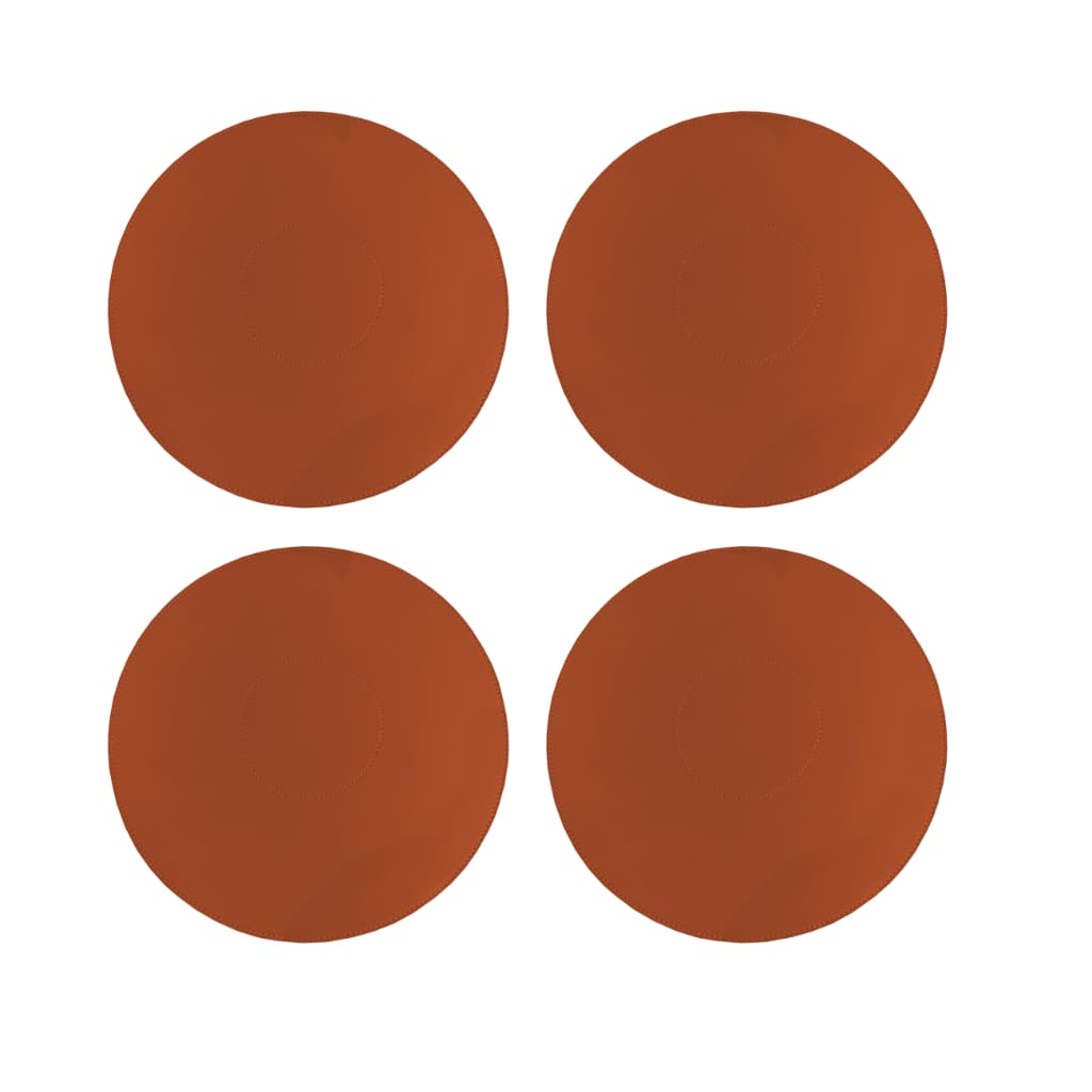 Kit de Sousplat em Couro Sintético Ecológico Caramelo