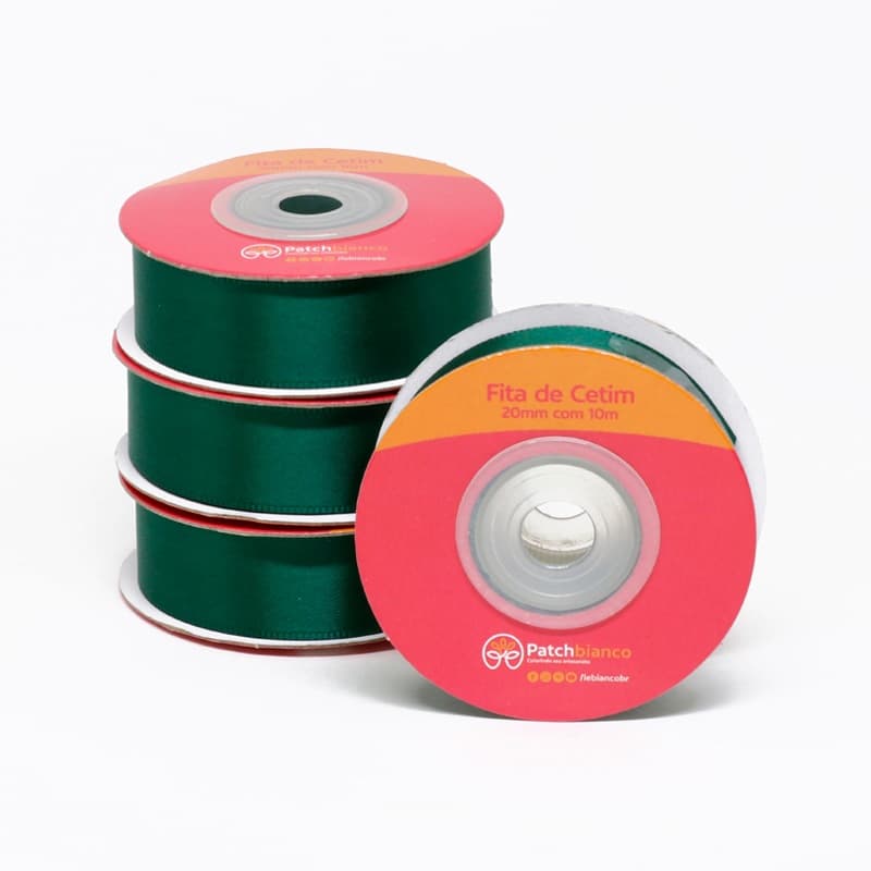 Fita Cetim Verde Bandeira - 10m x 20mm