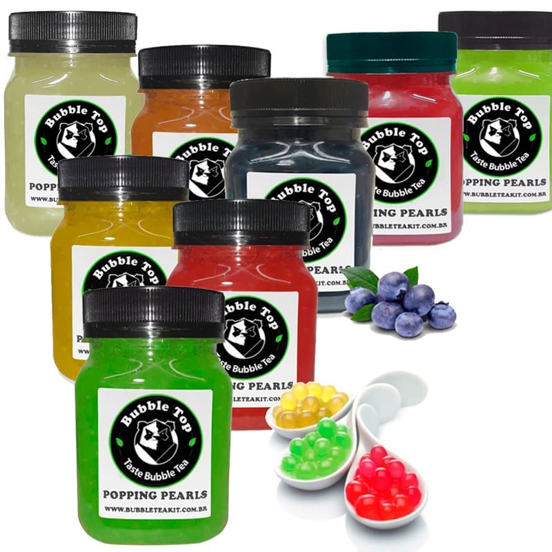 Bubble Tea 280gr - Bubbles pears  Sabores Diversos Bebida Taiwanesa saborosas bolinhas de suco