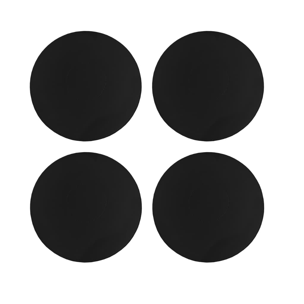 Kit de Sousplat em Couro Sintético Ecológico Preto