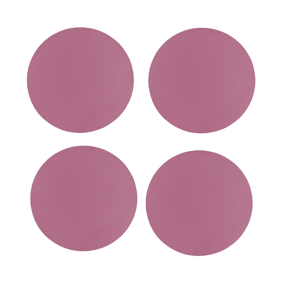 Kit de Sousplat em Couro Sintético Ecológico Rosa Claro