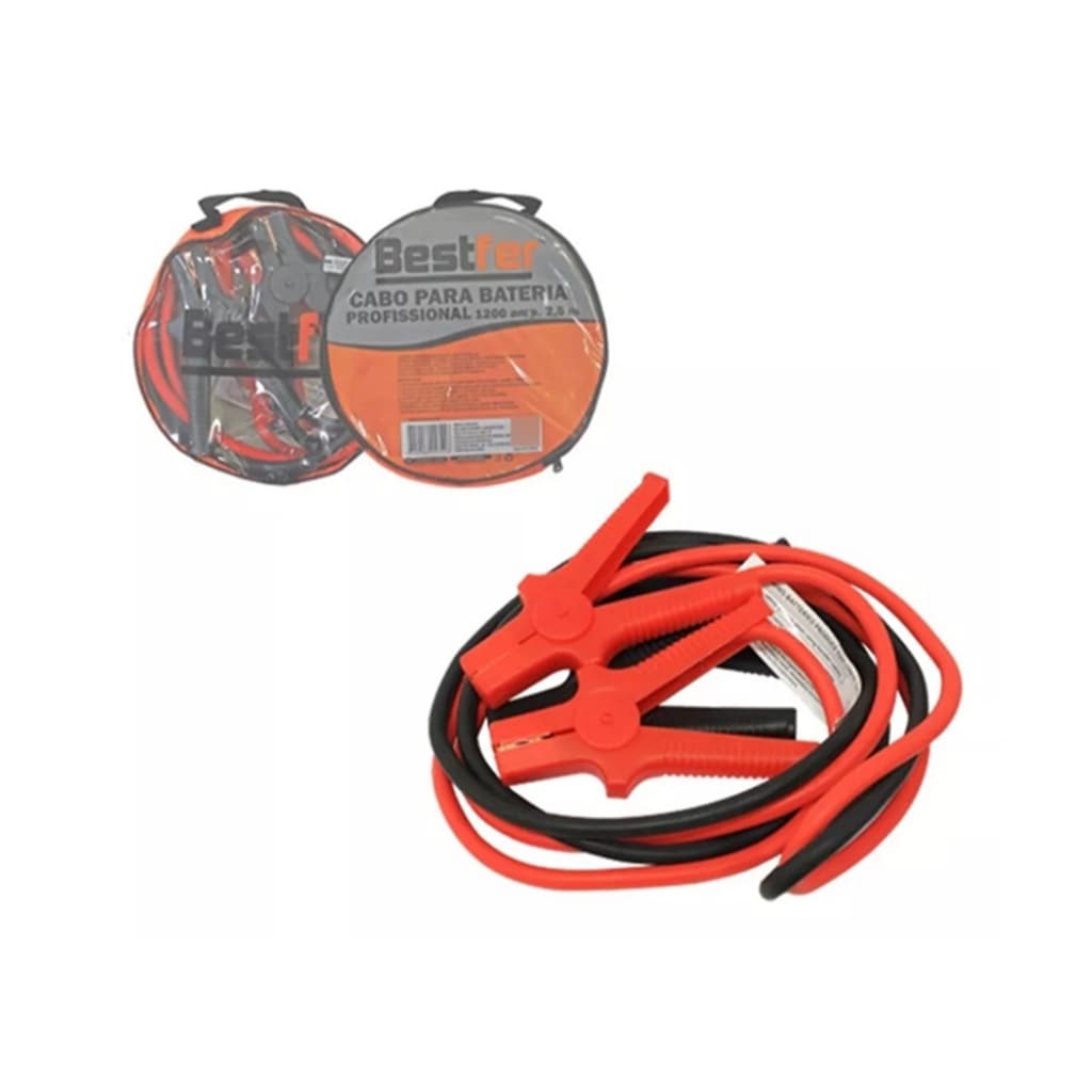 Cabo P/Bateria Chupeta 1200amp C/Bolsa Prossional 2,5 Metros