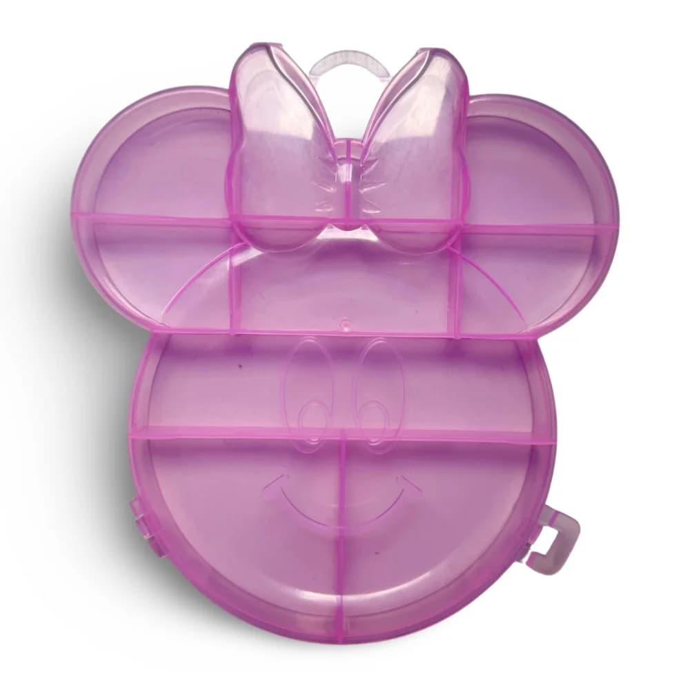 Caixa Organizadora para Biju Miçangas Ratinha Rosa 17x15cm
