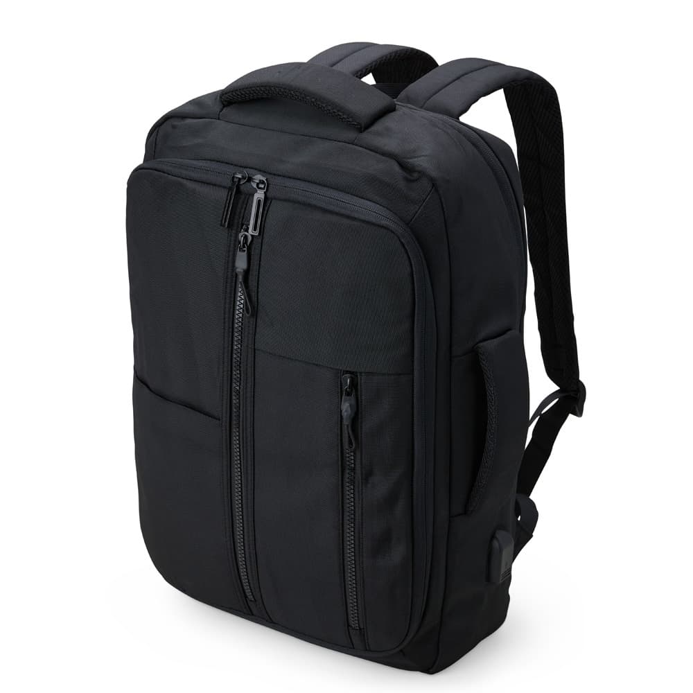 Mochila Masculina/Feminina de 21L – Nylon Resistente, USB e Bolso para Acessórios