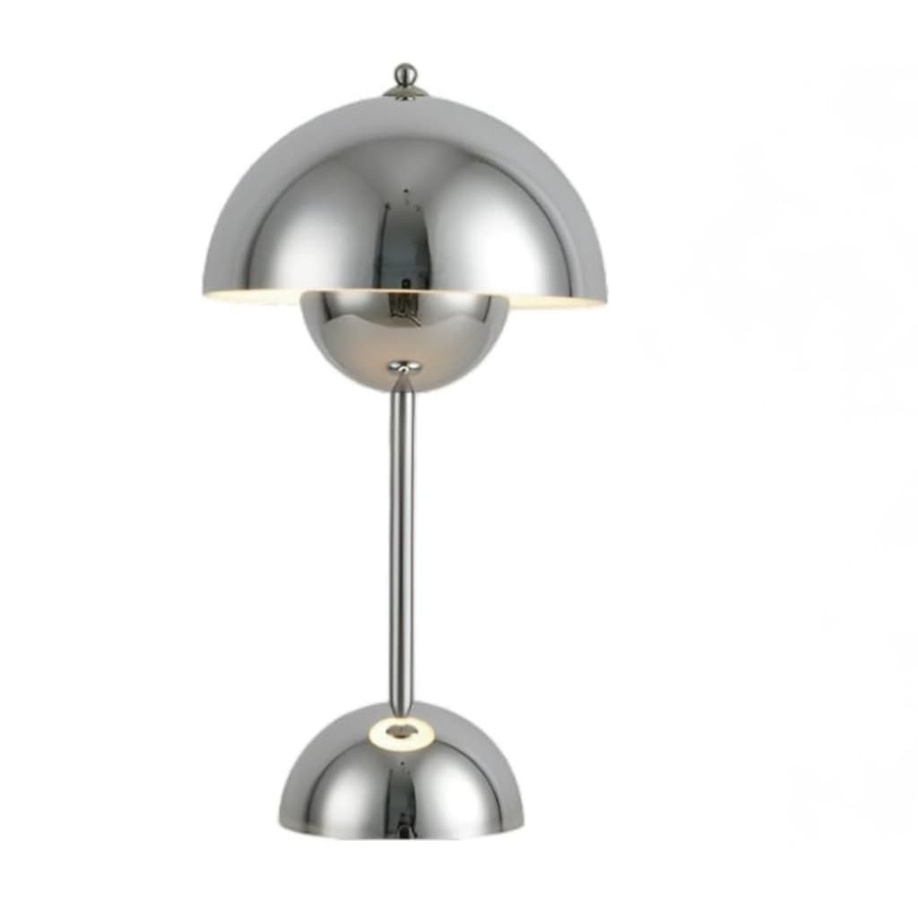 Abajur de Mesa 220V Prata Luz Quente e Fria- Luminaria Noturna para Leitura Dormir Luz de Cabeceira