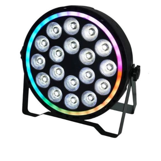1 Refletor Slim 18 Leds 12w Rgbw Quadriled Borda Led