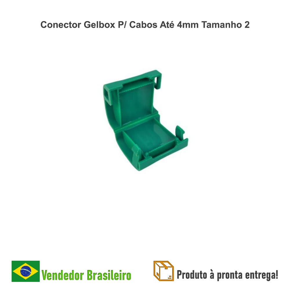 Conector Gelbox P/ Cabos Até 4mm Tamanho 2 - CNP-3102 - À Prova D’água / Trava Hermética com Gel