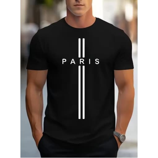 Camiseta Masculina Paris Personalizada 100% Algodão esporte street wear Blusa unissex