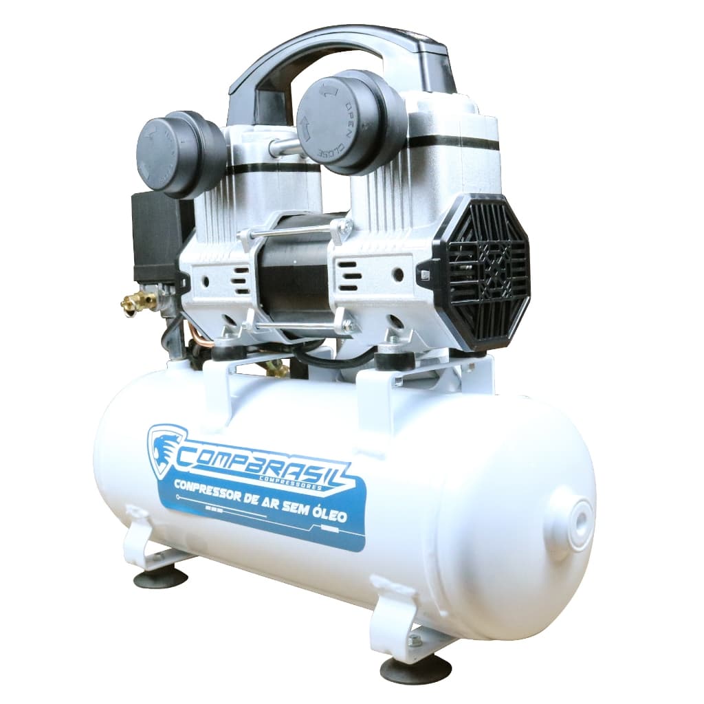 Compressor De Ar Modelo 1100-8L Odonto Sem Óleo Ar Puro Compbrasil 127V